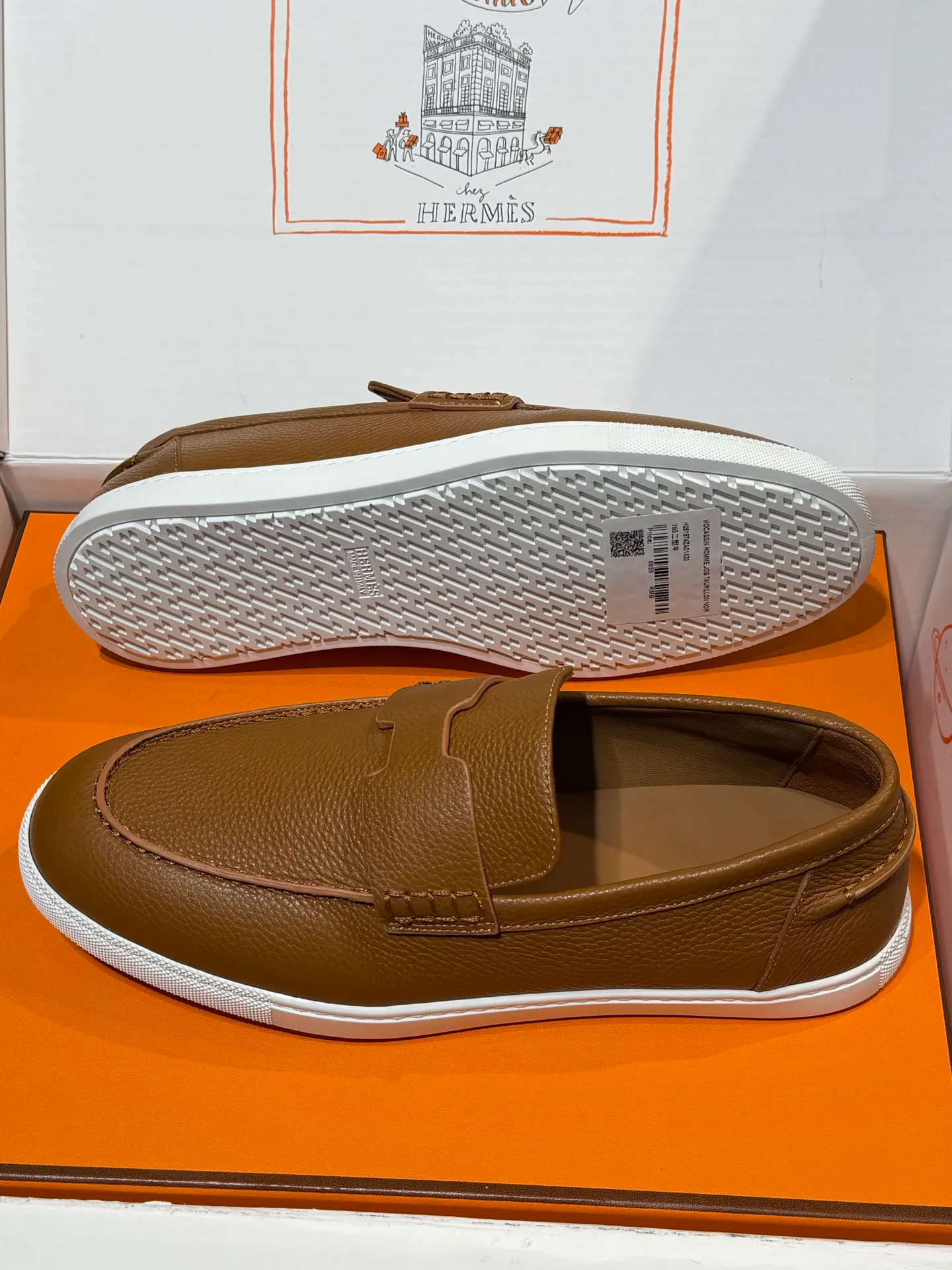 【HERMES】Top P:800💰-Size: 39-44 (38.45. Customized) H Home Freesstyle Men's Loafers Calfskin and Epsom Heritage calfskin high-top sports shoes, the soles are decorated with saddle stud buckle patterns, creating a modern urban style. Imported cowhide + cowhide lining + customized TPU outsole.